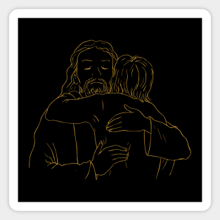 Jesus Hugging Magnet